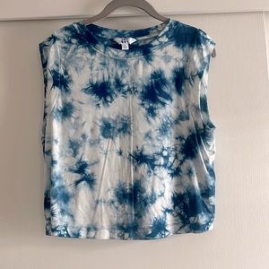 JoyLab Blue Shibori Tie Dye muscle tank